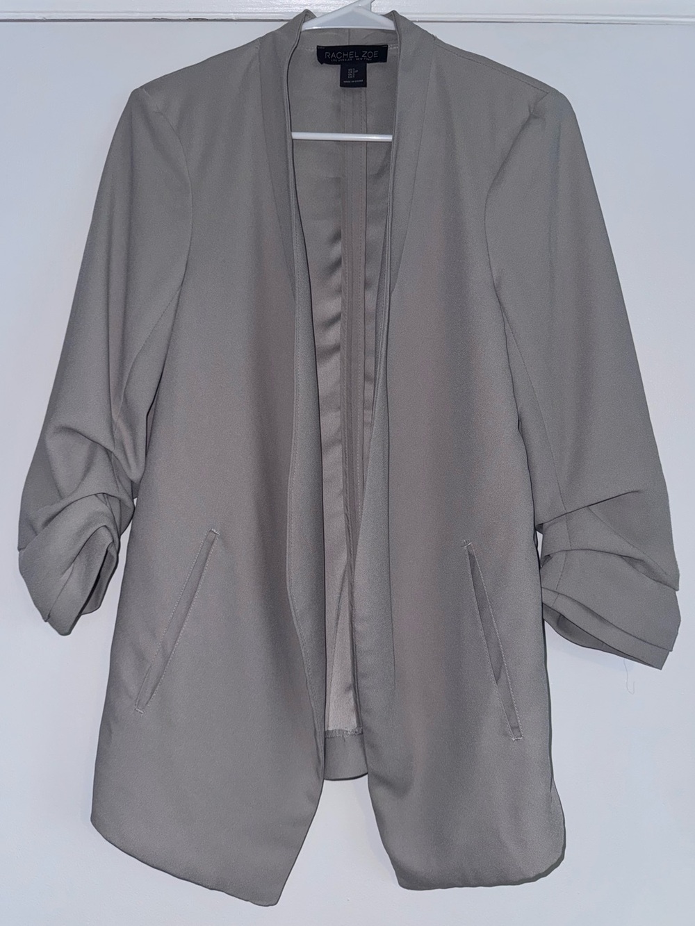 Rachel Zoe Open-Front Light Gray Blazer Jacket NWOT